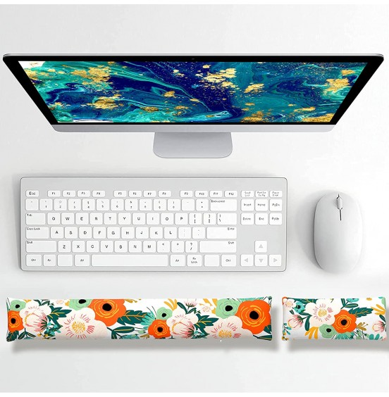 Atufsuat Bean Bag Wrist Rest, Ergonomic Wrist Support for Mouse and Keyboard, Beaded Cushion for Wrist Arm Hand Elbow Support, Computer Laptop Accessories, Office Desk Decor for Women Men, Teal Marble Atufsuat Bean Bag Wrist Rest, Ergonomic Wrist Support for Mouse and Keyboard, Beaded Cushion for Wrist Arm Hand Elbow Support, Computer Laptop Accessories, Office Desk Decor for Women Men, Teal Marble