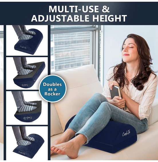 ComfiLife Foot Rest for Under Desk at Work - Adjustable Memory Foam Foot Rest for Office Chair & Gaming Chair - Ergonomic Design for Back & Hip Pain Relief (Black) ComfiLife Foot Rest for Under Desk at Work - Adjustable Memory Foam Foot Rest for Office Chair & Gaming Chair - Ergonomic Design for Back & Hip Pain Relief (Black)